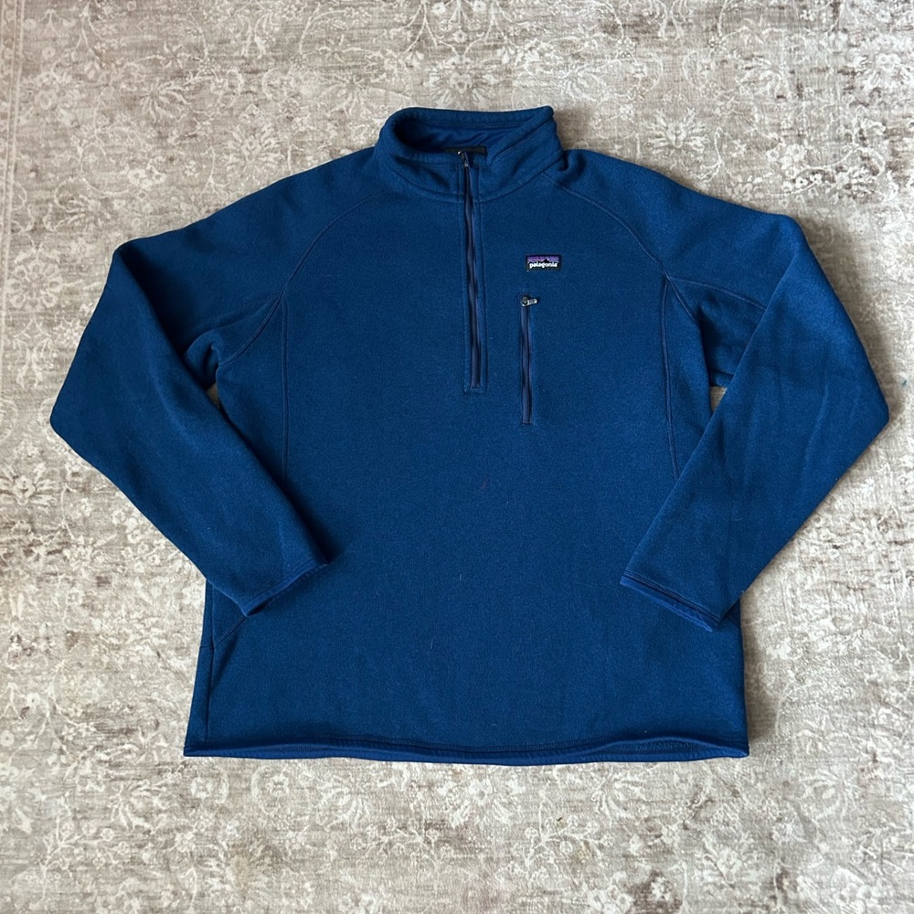 Patagonia 1/4 Zip Blue Fleece Pullover XL